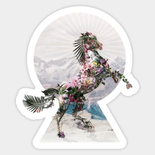 Floral Horse Sticker